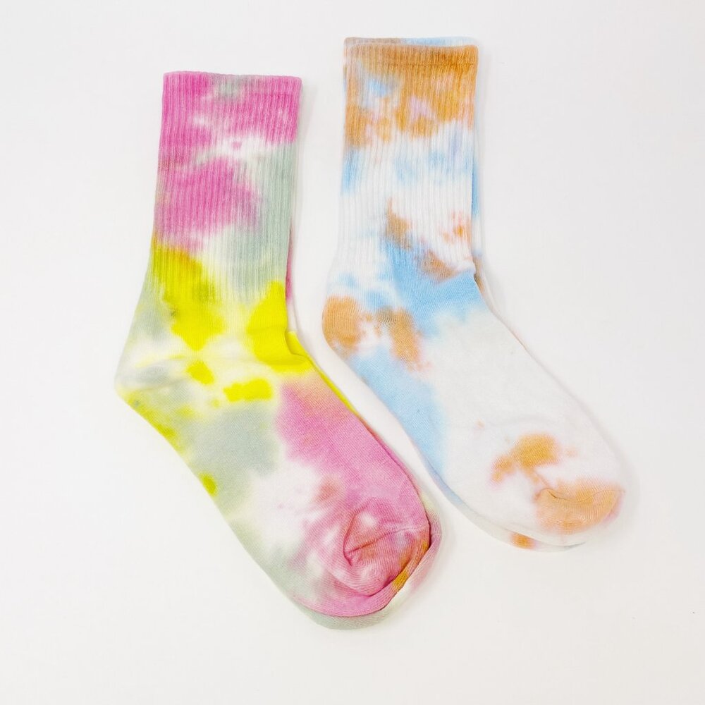 Tie Dye Crew Socks Set (2 Pairs)